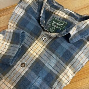 Woolrich Flannel Plaid Button Down Long Sleeve Shirt Size‎ XL 100% Cotton